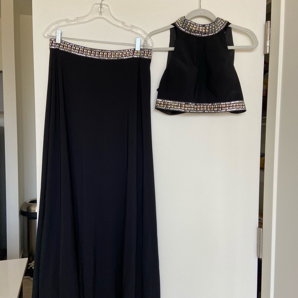 Black two piece gown
